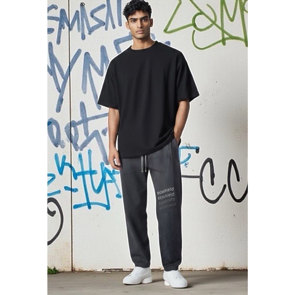 Ecoshield Joggers Sustainable Athleisure Distressed Grunge Y2K Punk Graphic Sz M